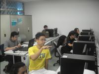 Student enjoying game development