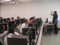 Students presenting their game developments