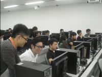 Students enjoying their discussions about game development